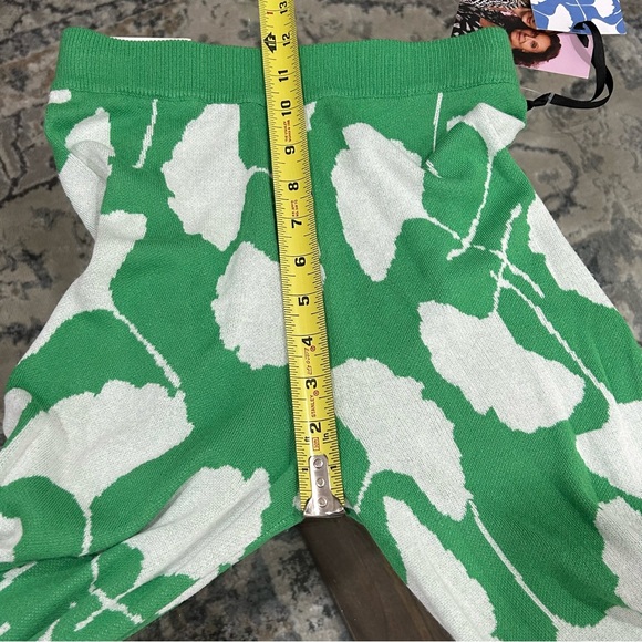 NWT Diane Von Furstenberg Target High Rise Gingko Green Sweater Knit Pants XXS - Picture 11 of 12